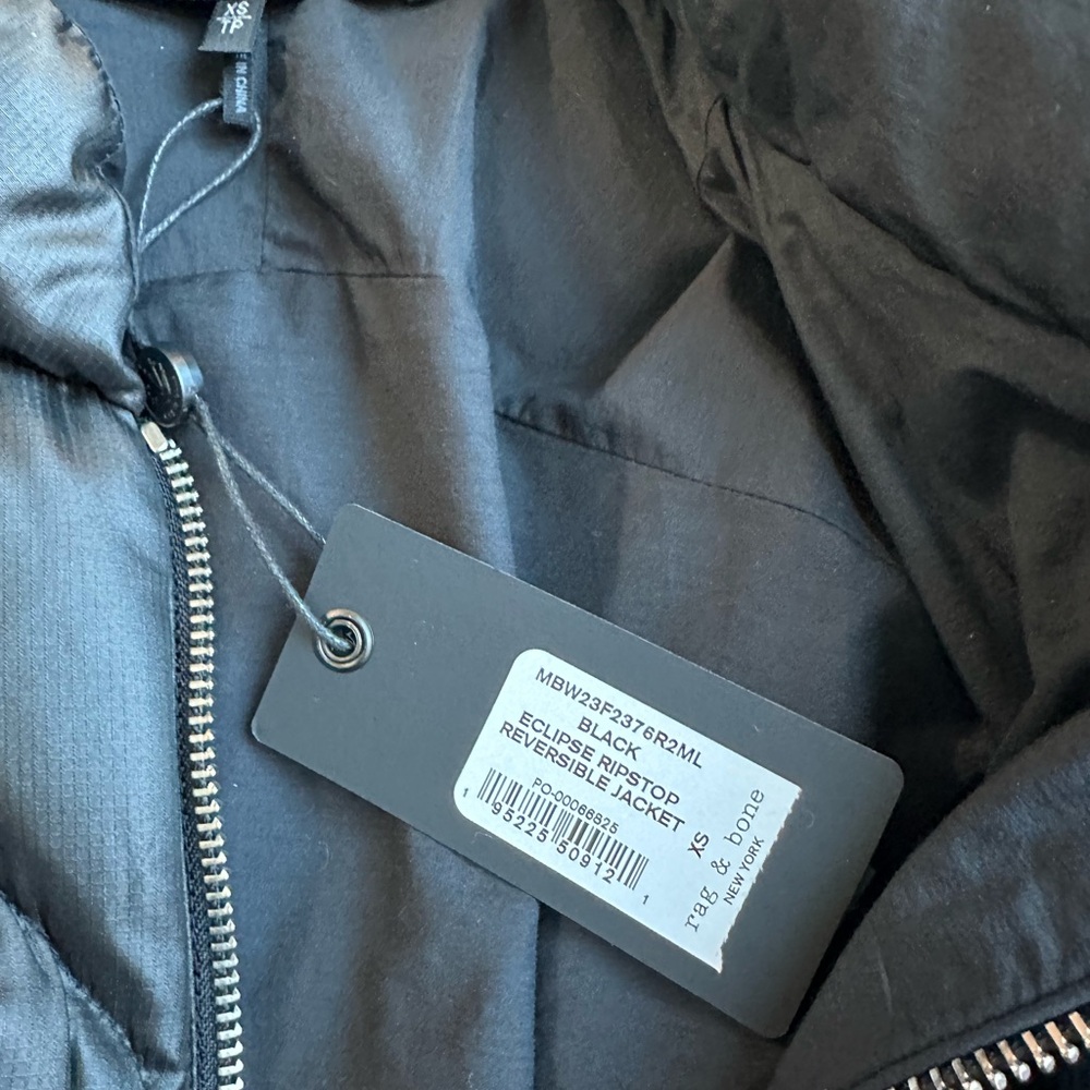 RAG & BONE Eclipse Ripstop Down Insulated Reversible Black Jacket Sz XS NWT $650 - Picture 6 of 8